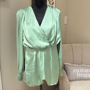 Miaou Mint Green Satin Dress